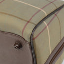 Burberrys Nova Check Boston Bag Canvas Beige Gold Auth ep13303-9