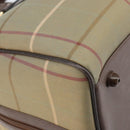 Burberrys Nova Check Boston Bag Canvas Beige Gold Auth ep13303-14