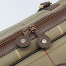 Burberrys Nova Check Boston Bag Canvas Beige Gold Auth ep13303-10