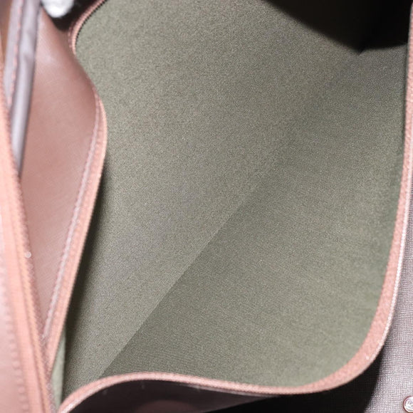 Burberrys Nova Check Boston Bag Canvas Beige Gold Auth ep13303