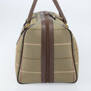 Burberrys Nova Check Boston Bag Canvas Beige Gold Auth ep13303-3