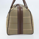 Burberrys Nova Check Boston Bag Canvas Beige Gold Auth ep13303-4