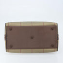 Burberrys Nova Check Boston Bag Canvas Beige Gold Auth ep13303-5
