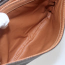 CELINE Macadam Canvas Shoulder Bag PVC Leather Brown Gold Auth ep13304-21