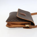CELINE Macadam Canvas Shoulder Bag PVC Leather Brown Gold Auth ep13304-4