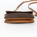 CELINE Macadam Canvas Shoulder Bag PVC Leather Brown Gold Auth ep13304-5