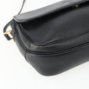 Burberrys Shoulder Bag Leather Black Gold Auth ep13305-14