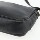 Burberrys Shoulder Bag Leather Black Gold Auth ep13305-15