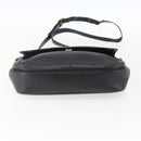 Burberrys Shoulder Bag Leather Black Gold Auth ep13305-5