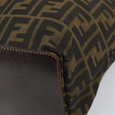 FENDI Zucca Canvas Hand Bag Black Brown Auth ep13307-9