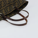 FENDI Zucca Canvas Hand Bag Black Brown Auth ep13307-7