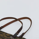 FENDI Zucca Canvas Hand Bag Black Brown Auth ep13307-8