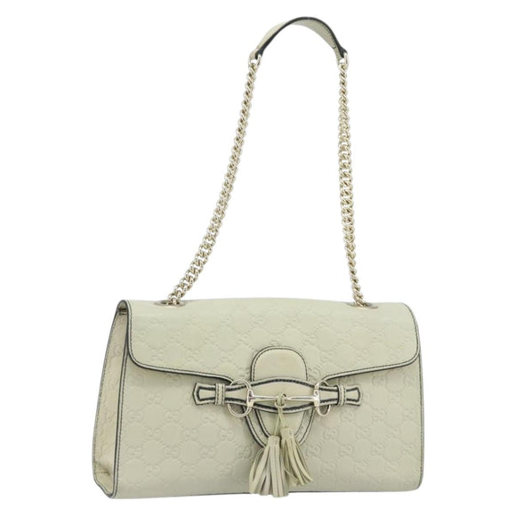 GUCCI GG Canvas Guccissima Horsebit Chain Horsebit Bag 295402 Auth ep13311