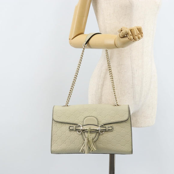 GUCCI GG Canvas Guccissima Horsebit Chain Horsebit Bag 295402 Auth ep13311