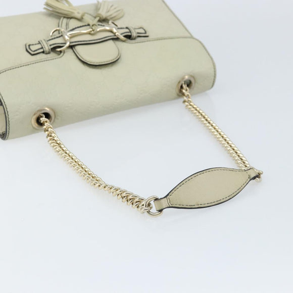 GUCCI GG Canvas Guccissima Horsebit Chain Horsebit Bag 295402 Auth ep13311