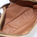 CELINE Macadam Canvas Shoulder Bag PVC Leather Brown Gold Auth ep13312-10