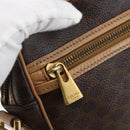 CELINE Macadam Canvas Shoulder Bag PVC Leather Brown Gold Auth ep13312-21