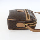 CELINE Macadam Canvas Shoulder Bag PVC Leather Brown Gold Auth ep13312-4