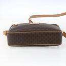 CELINE Macadam Canvas Shoulder Bag PVC Leather Brown Gold Auth ep13312-5