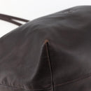 LOEWE Tote Bag Leather Brown Gold Auth ep13313-14