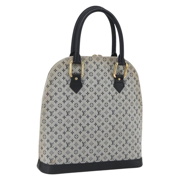 LOUIS VUITTON Monogram Mini Alma Haut Hand Bag Blue M92202 LV Auth ep13315A