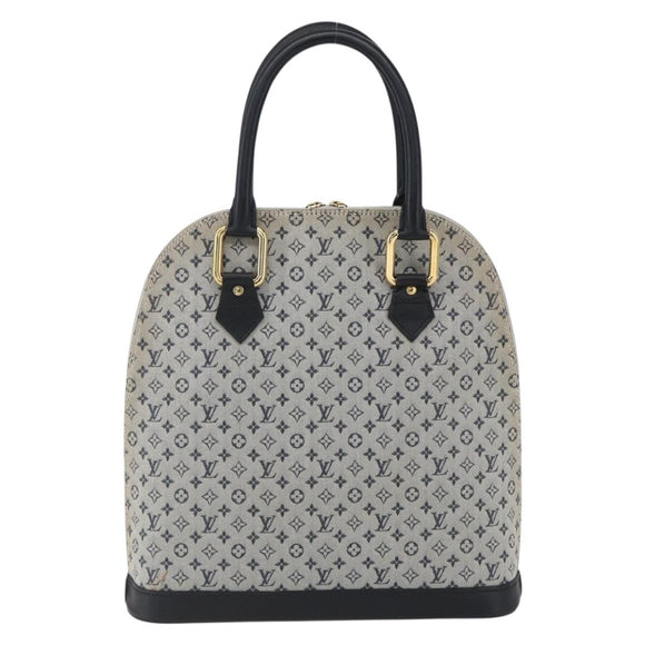 LOUIS VUITTON Monogram Mini Alma Haut Hand Bag Blue M92202 LV Auth ep13315A