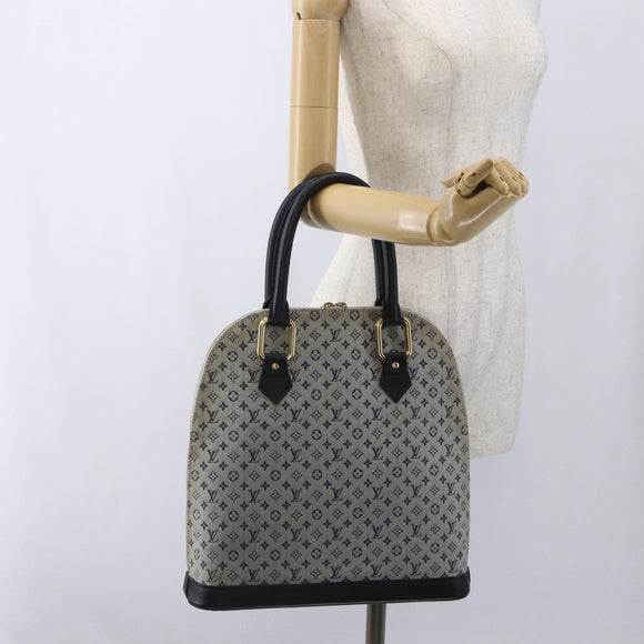 LOUIS VUITTON Monogram Mini Alma Haut Hand Bag Blue M92202 LV Auth ep13315A