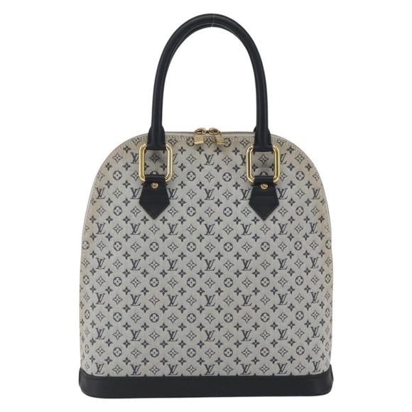 LOUIS VUITTON Monogram Mini Alma Haut Hand Bag Blue M92202 LV Auth ep13315A