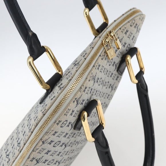 LOUIS VUITTON Monogram Mini Alma Haut Hand Bag Blue M92202 LV Auth ep13315A