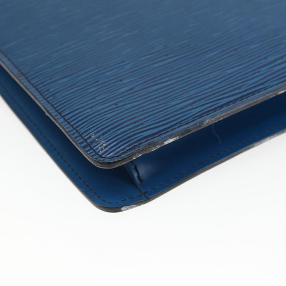 LOUIS VUITTON Epi Montaigne 27 Clutch Bag Blue M52655 LV Auth ep13321