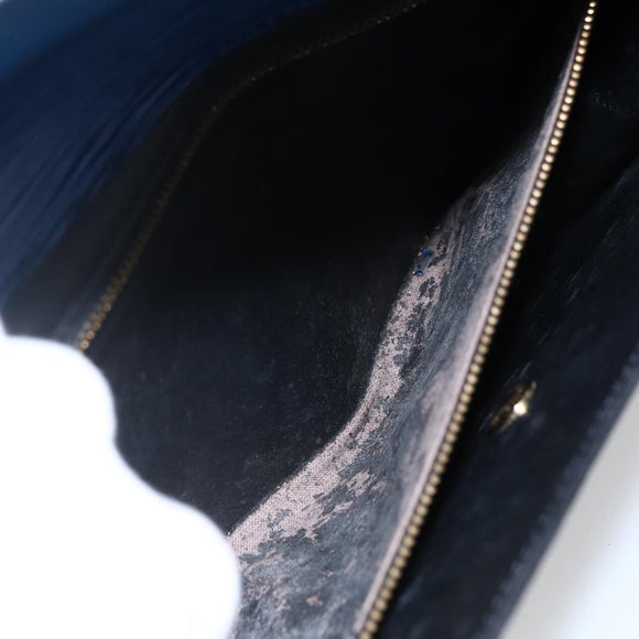 LOUIS VUITTON Epi Montaigne 27 Clutch Bag Blue M52655 LV Auth ep13321