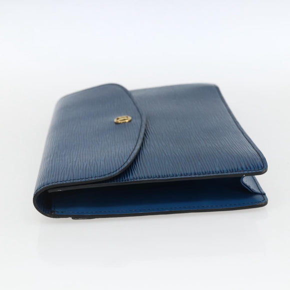 LOUIS VUITTON Epi Montaigne 27 Clutch Bag Blue M52655 LV Auth ep13321