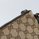 GUCCI GG Canvas Shoulder Bag Beige Silver 114273 Auth ep13324-9