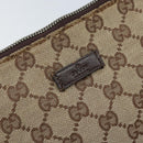GUCCI GG Canvas Shoulder Bag Beige Silver 114273 Auth ep13324-18