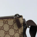 GUCCI GG Canvas Shoulder Bag Beige Silver 114273 Auth ep13324-10
