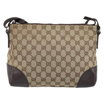 GUCCI GG Canvas Shoulder Bag Beige Silver 114273 Auth ep13324 - 0