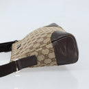 GUCCI GG Canvas Shoulder Bag Beige Silver 114273 Auth ep13324-4