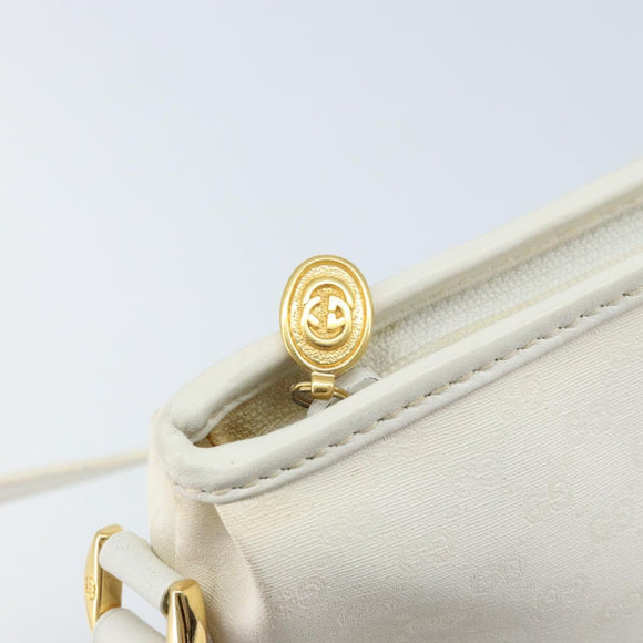 GUCCI Micro GG Supreme Shoulder Bag PVC White Gold Auth ep13326