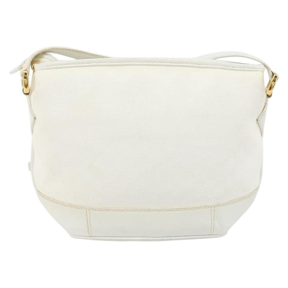 GUCCI Micro GG Supreme Shoulder Bag PVC White Gold Auth ep13326