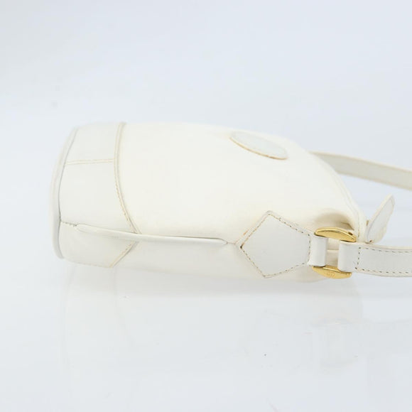 GUCCI Micro GG Supreme Shoulder Bag PVC White Gold Auth ep13326
