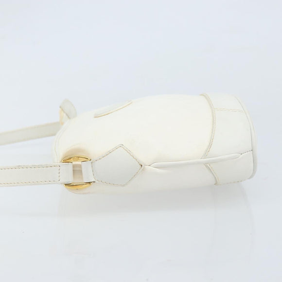 GUCCI Micro GG Supreme Shoulder Bag PVC White Gold Auth ep13326