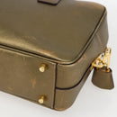 PRADA Handtasche Saffiano Leder Goldfarben Auth ep13327A-15