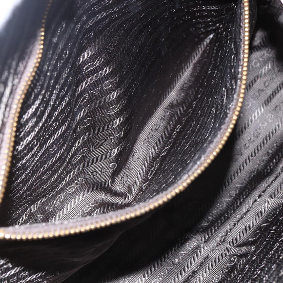 PRADA Handtasche Saffiano Leder Goldfarben Auth ep13327A