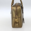 PRADA Handtasche Saffiano Leder Goldfarben Auth ep13327A-3