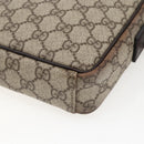 GUCCI GG Supreme Shoulder Bag PVC Beige Silver 122754 Auth ep13334-10