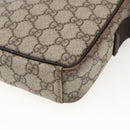 GUCCI GG Supreme Shoulder Bag PVC Beige Silver 122754 Auth ep13334-12