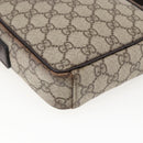 GUCCI GG Supreme Shoulder Bag PVC Beige Silver 122754 Auth ep13334-13