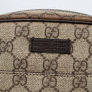 GUCCI GG Supreme Shoulder Bag PVC Beige Silver 122754 Auth ep13334-14