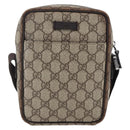 GUCCI GG Supreme Shoulder Bag PVC Beige Silver 122754 Auth ep13334-2