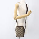 GUCCI GG Supreme Shoulder Bag PVC Beige Silver 122754 Auth ep13334-23